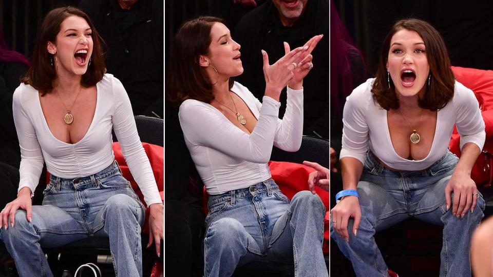 Bella Hadid’s Hilarious Courtside Facial Expressions Are Everything: See Her Best Looks!