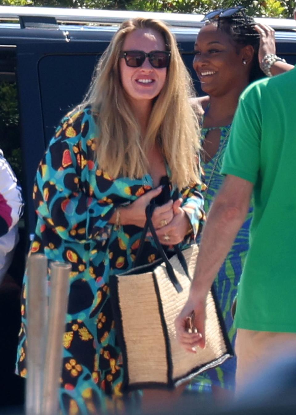 Adele and fiance Rich Paul are seen boarding a boat in Sardinia, Italy - 19 Jul 2022