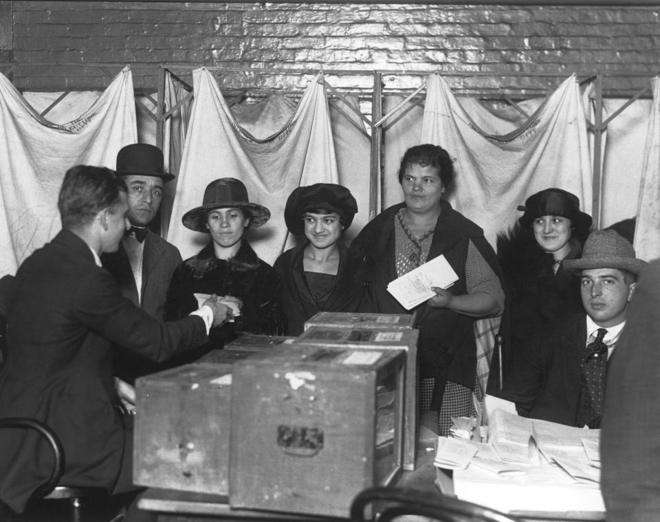 Women cast their first votes for president in November 2020. (Getty Images)