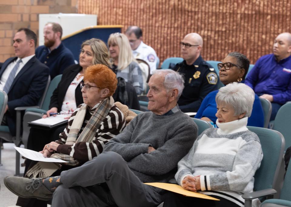 A little more than two-dozen Massillon residents and public officials attended Tuesday night's State of the City address by new Mayor Jamie Slutz. Slutz took over the office this month after defeating longtime incumbent Kathy Catazaro-Perry.