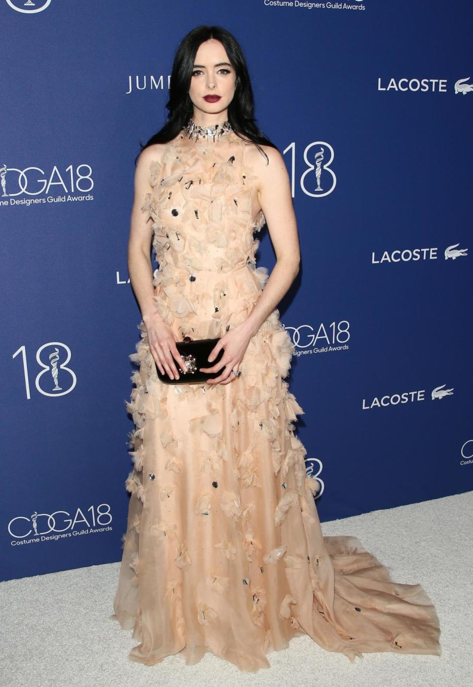 Krysten Ritter in Lela Rose at the 18th Costume Designers Guild Awards at the Beverly Hilton on Feb. 23, 2016, in Beverly Hills, Calif.