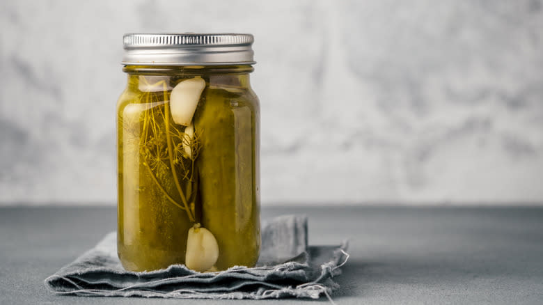 finished jar of pickles