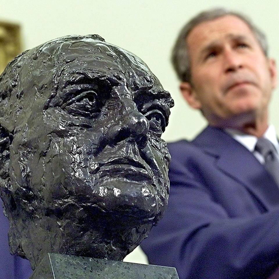 Tony Blair gave the bust to George W Bush in 2001 - AFP