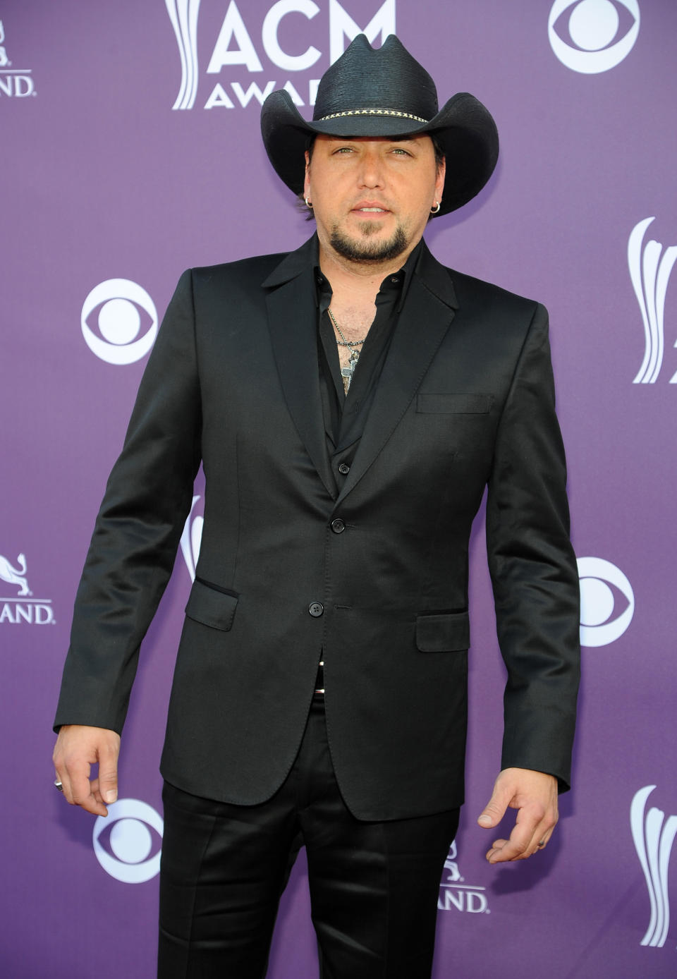 Singer Jason Aldean arrives at the 48th Annual Academy of Country Music Awards at the MGM Grand Garden Arena in Las Vegas on Sunday, April 7, 2013. (Photo by Al Powers/Invision/AP)