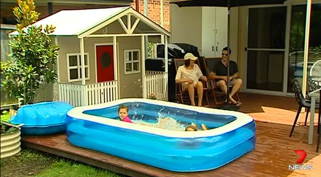 According to the law, pools such as this should be fenced. Photo: 7 News