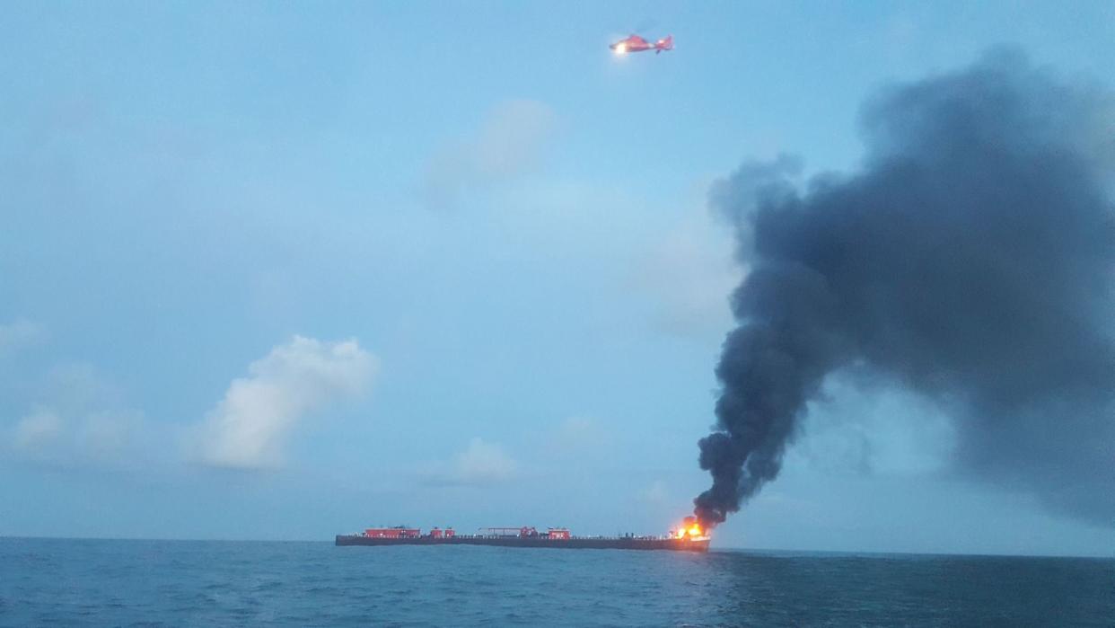 Port Aransas oil fire