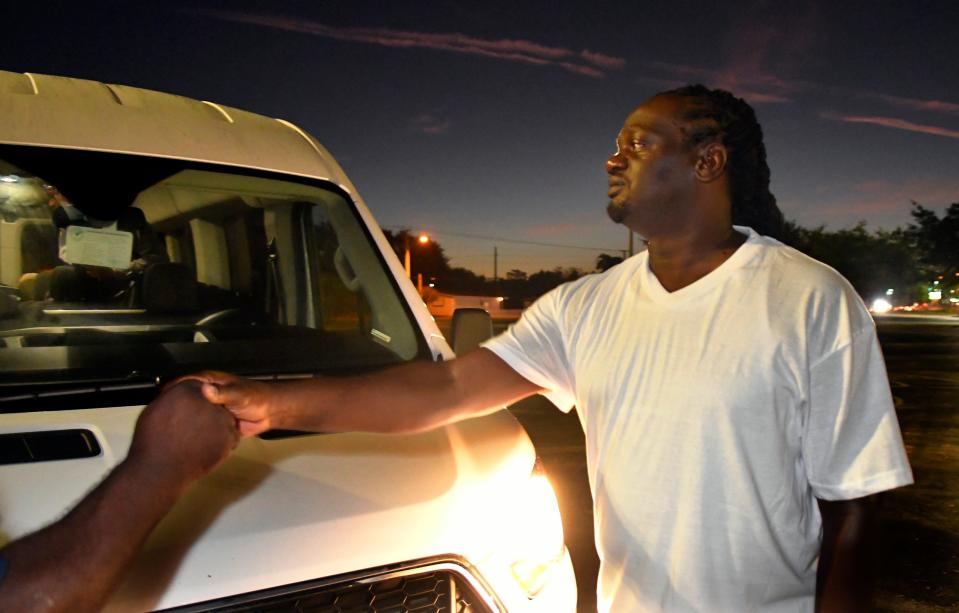 Titusville community activist Stacey Lincoln, who had his voting rights restored, talks about the importance of voting for former felons.