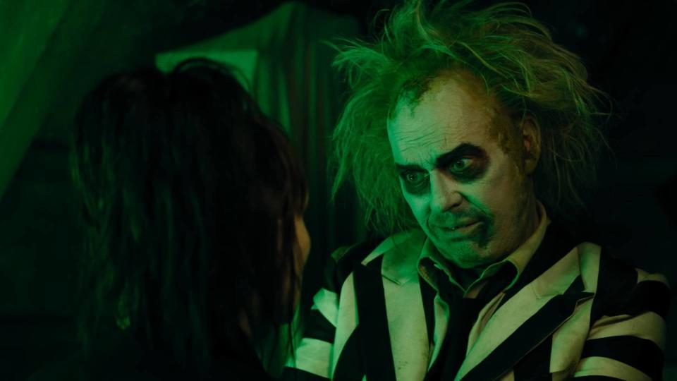 Michael Keaton as Betelgeuse in Beetlejuice Beetlejuice