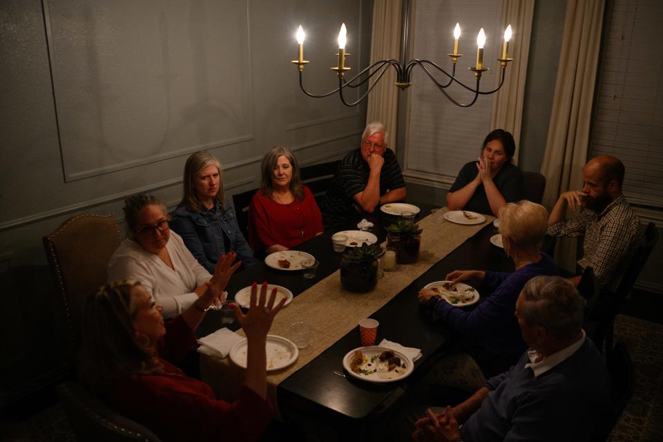As the current Israel-Hamas conflict nears the six-month mark, friends of different faiths gather for iftar at the home of Shariq Ghani in Richmond, Texas, on April 2, 2024.