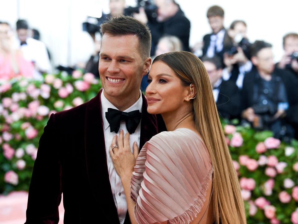 Tom Brady, left, and Gisele Bundchen attend The Metropolitan Museum of Art's Costume Institute benefit gala celebrating the opening of the "Camp: Notes on Fashion" exhibition on Monday, May 6, 2019, in New York.