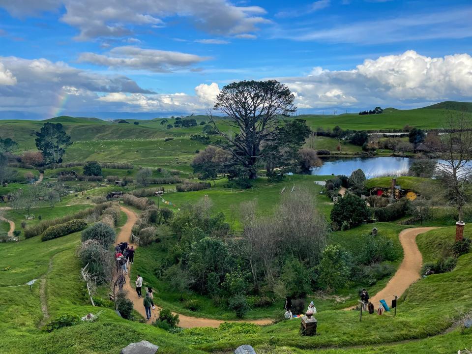 The Hobbiton Movie Set in New Zealand.