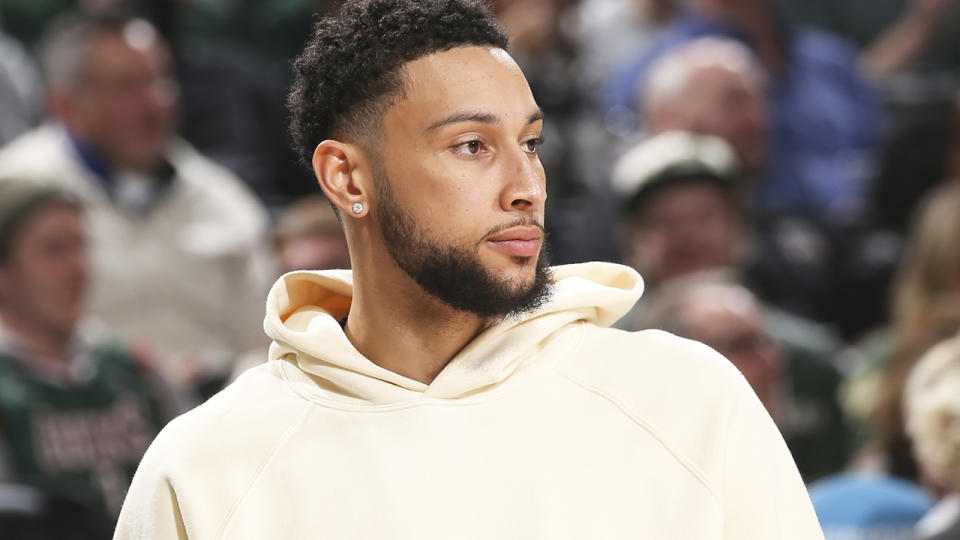 Ben Simmons has suffered back tightness as he works towards an NBA return for Brooklyn, following his trade away from the Philadelphia 76ers. (Photo by Gary Dineen/NBAE via Getty Images).