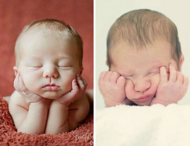 Fotos artísticas con bebés: Expectativa vs. realidad