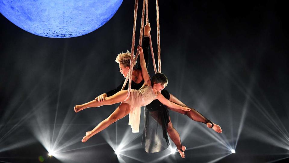 Pink and daughter Willow Sage Hart - Credit: Kevin Mazur/Getty Images