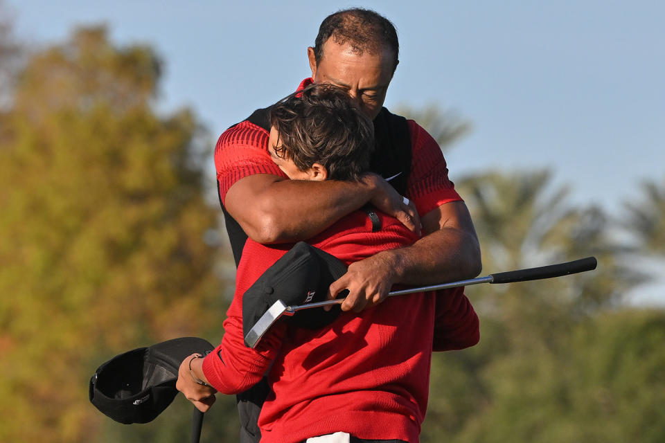 <p>Despite the pair's position at the end, Tiger couldn't have been prouder of his son, he told reporters. </p> <p>"You know, I don't really care about [plantar fasciitis]," Tiger said of his latest injury struggle. "I think being there with and alongside my son is far more important, and to have a chance to have this experience with him is far better than my foot being a little creaky."</p>