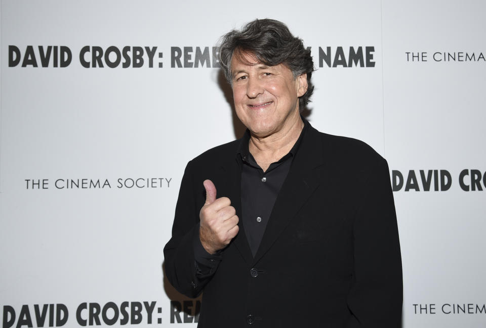 Producer Cameron Crowe attends a special screening of "David Crosby: Remember My Name," hosted by Sony Pictures Classics and The Cinema Society, at The Roxy Cinema, Tuesday, July 16, 2019, in New York. (Photo by Evan Agostini/Invision/AP)