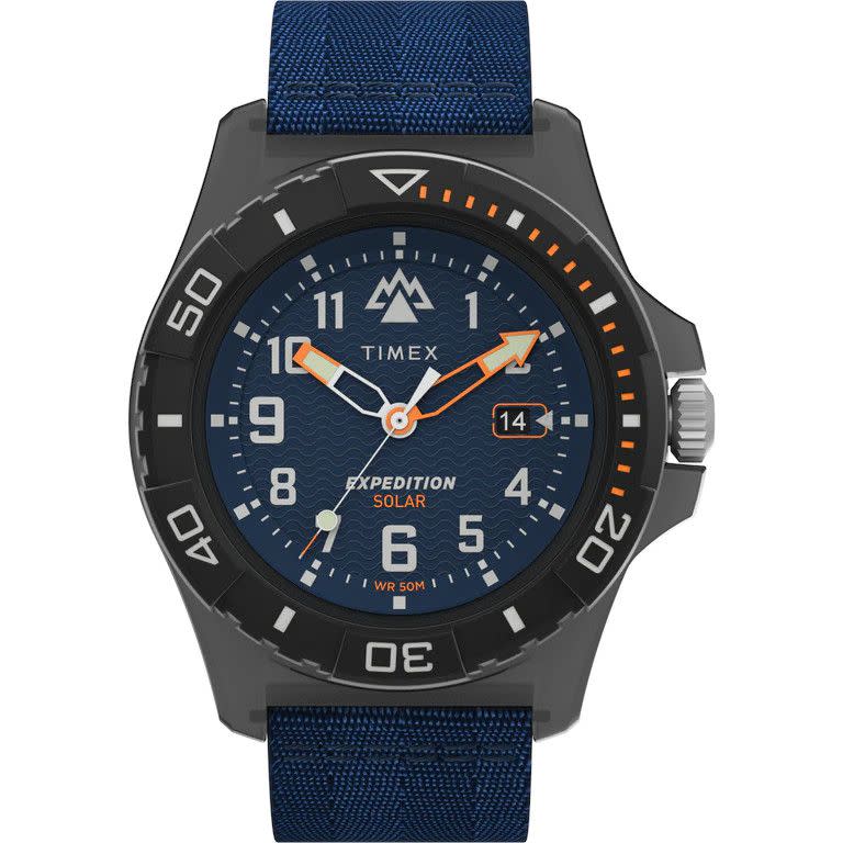 <p><a href="https://go.redirectingat.com?id=74968X1596630&url=https%3A%2F%2Ftimex.com%2Fproducts%2Fexpedition-north-freedive-ocean-46mm-recycled-fabric-strap-watch-tw2v40300&sref=https%3A%2F%2Fwww.menshealth.com%2Fstyle%2Fg44705621%2Fbest-timex-watches%2F" rel="nofollow noopener" target="_blank" data-ylk="slk:Shop Now;elm:context_link;itc:0;sec:content-canvas" class="link ">Shop Now</a></p><p>Expedition North Freedive Ocean 46mm</p><p>$119.00</p><p>timex.com</p>