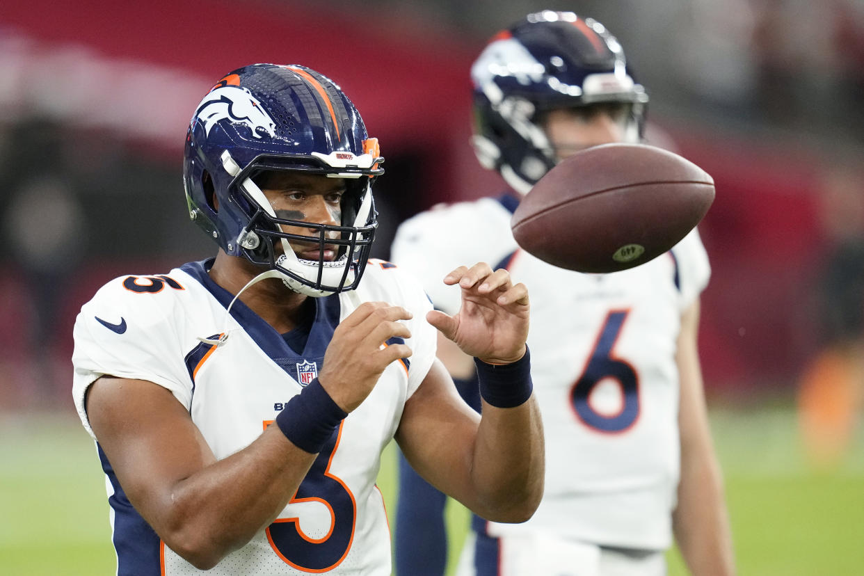 Quarterback Russell Wilson is coming off a terrible first season with the Denver Broncos. (AP Photo/Ross D. Franklin)