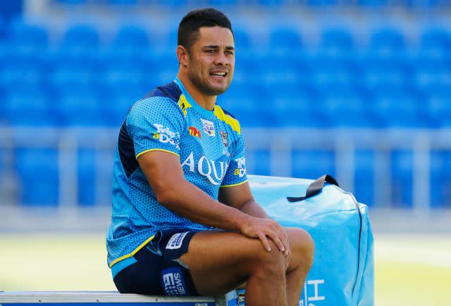 Hayne takes a breather at training. Pic: Getty