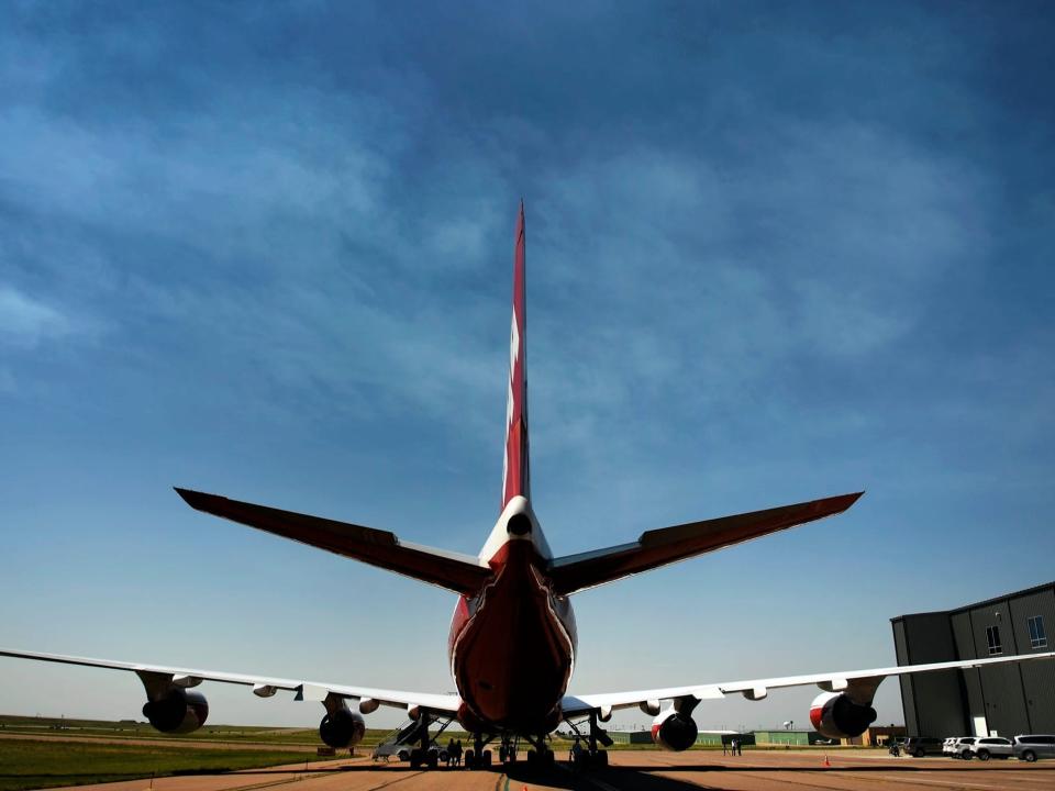 Boeing 747 Global Supertanker firefighting plane