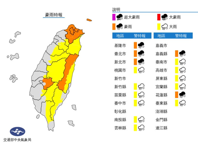 （中央氣象局）