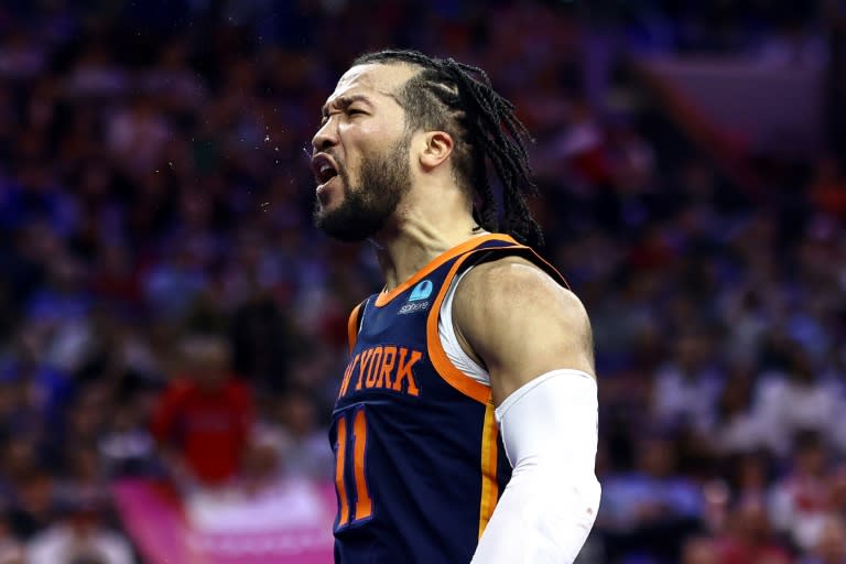 New York's <a class="link " href="https://sports.yahoo.com/nba/players/6044/" data-i13n="sec:content-canvas;subsec:anchor_text;elm:context_link" data-ylk="slk:Jalen Brunson;sec:content-canvas;subsec:anchor_text;elm:context_link;itc:0">Jalen Brunson</a> scored a <a class="link " href="https://sports.yahoo.com/nba/teams/new-york/" data-i13n="sec:content-canvas;subsec:anchor_text;elm:context_link" data-ylk="slk:Knicks;sec:content-canvas;subsec:anchor_text;elm:context_link;itc:0">Knicks</a>' one-game playoff record 47 points to lead his club to victory in an NBA playoff game at <a class="link " href="https://sports.yahoo.com/nba/teams/philadelphia/" data-i13n="sec:content-canvas;subsec:anchor_text;elm:context_link" data-ylk="slk:Philadelphia;sec:content-canvas;subsec:anchor_text;elm:context_link;itc:0">Philadelphia</a> (Tim Nwachukwu)