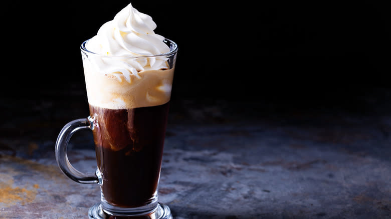 Coffee with whipped cream