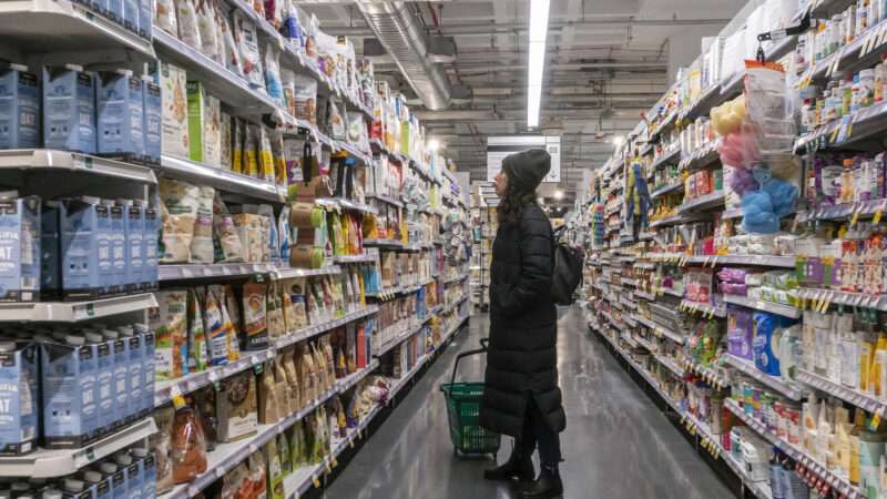 Person shopping in grocery store