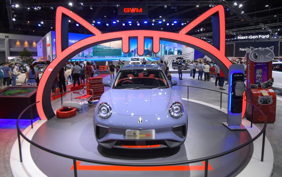 ORA Good Car GT electric vehicle displayed during the 43rd Bangkok International Motor Show - NurPhoto