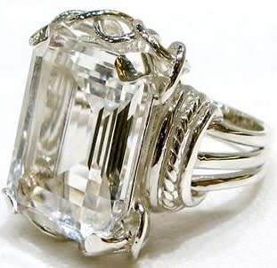 kira kira jewelry siler rock crystal ring