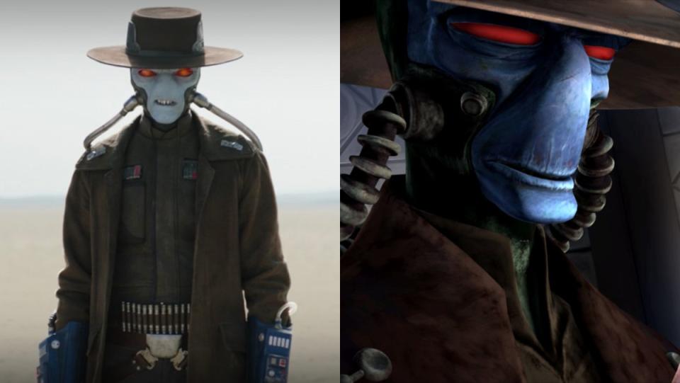 image of live-action and animated Cad Bane