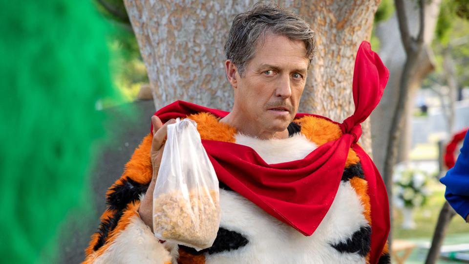 Hugh Grant plays Tony the Tiger actor Thurl Ravenscroft in Unfrosted. (Netflix)