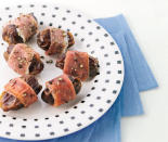 <p>Sweet dates and salty prosciutto combine in a tasty bite. <b><a href="http://www.eatingwell.com/recipes/date_wraps.html?utm_source=YahooBlog_NoCookApps_121815g" rel="nofollow noopener" target="_blank" data-ylk="slk:Try the Date Wraps recipe.;elm:context_link;itc:0;sec:content-canvas" class="link ">Try the Date Wraps recipe.</a></b><br></p>