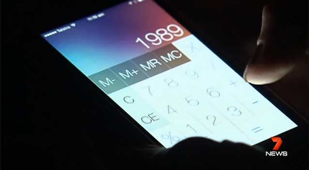 The app is password protected and disguises itself by mimicking other apps like a calculator. Photo: 7 News