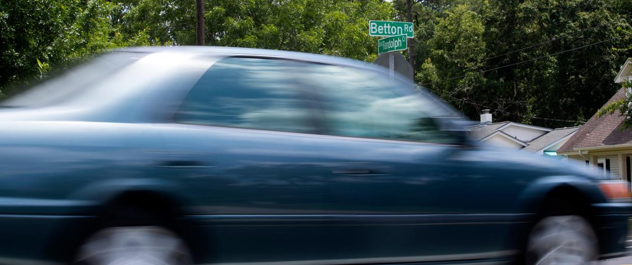 Cars drive down Betton Road after its official reopening on Wednesday, June 8, 2022, marking the completion of a year-long construction project on the Tallahassee street.