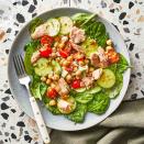 <p>This chickpea tuna salad with capers, feta and cucumber makes for the perfect lunch to pack for work or school. You can prep the salad the night before (just be sure to keep the spinach separate and dress the salad right before serving). <a href="https://www.eatingwell.com/recipe/7923673/chickpea-tuna-salad/" rel="nofollow noopener" target="_blank" data-ylk="slk:View Recipe;elm:context_link;itc:0;sec:content-canvas" class="link ">View Recipe</a></p>