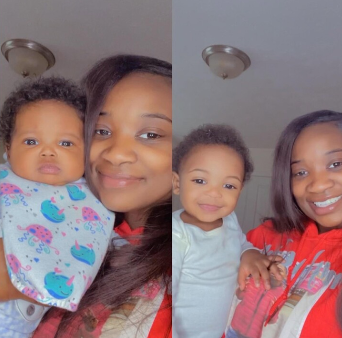 Arika Rogers poses with her children in these photos. Rogers, 20, died Tuesday in a fire in her third-floor apartment at Channelwood Village in downtown Akron. The children were not home at the time of the fire.