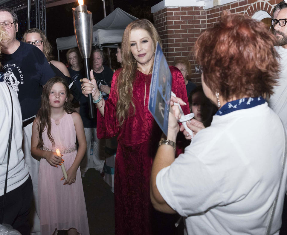 Lisa Marie Presley and her daughters Harper Lockwood and Finley Lockwood