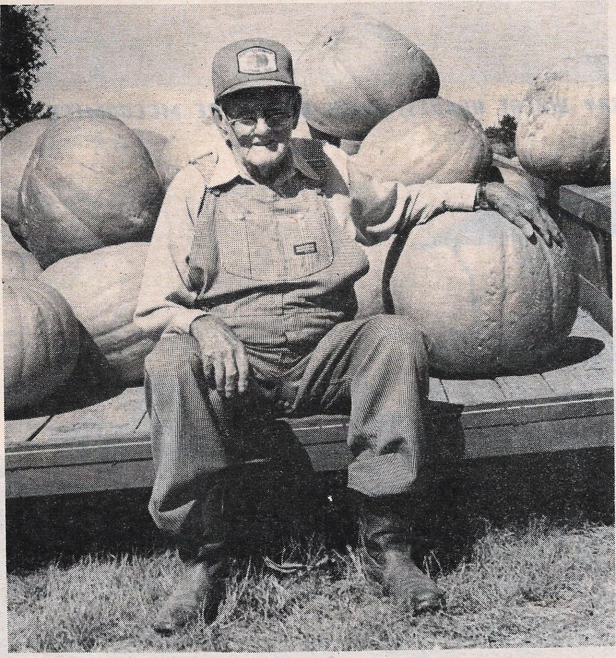 B.A. “Slim” Robertson (1904-1989), pioneer commercial producer of pumpkins in Floyd County.