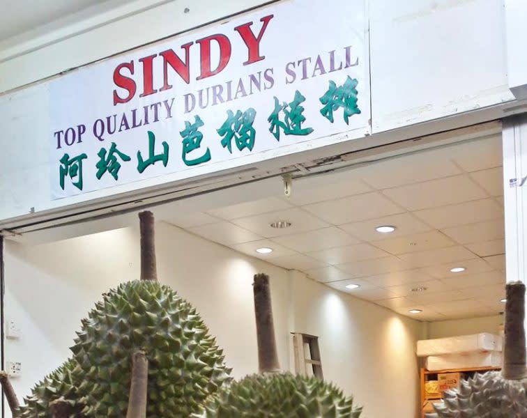 durian stall - sindy durian