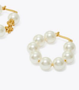 pearl hoop earrings