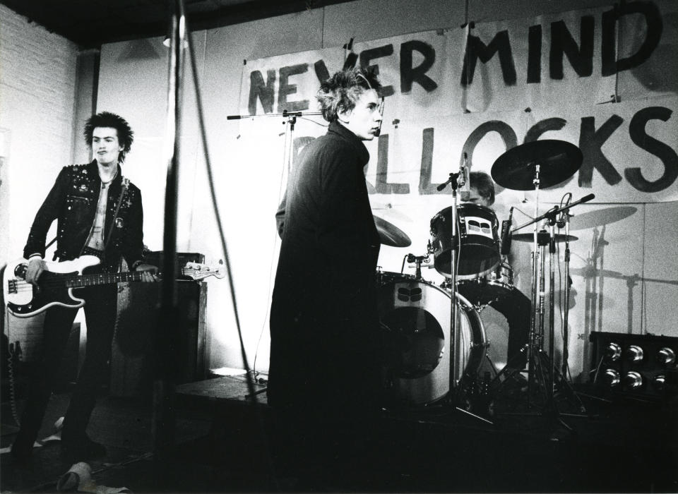 The Sex Pistols performing in 1977. (Gie Knaeps/Getty Images)