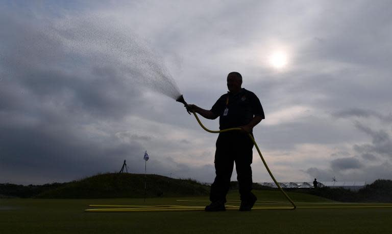 Play suspended during Open Championship practice rounds as storms approach Royal Birkdale