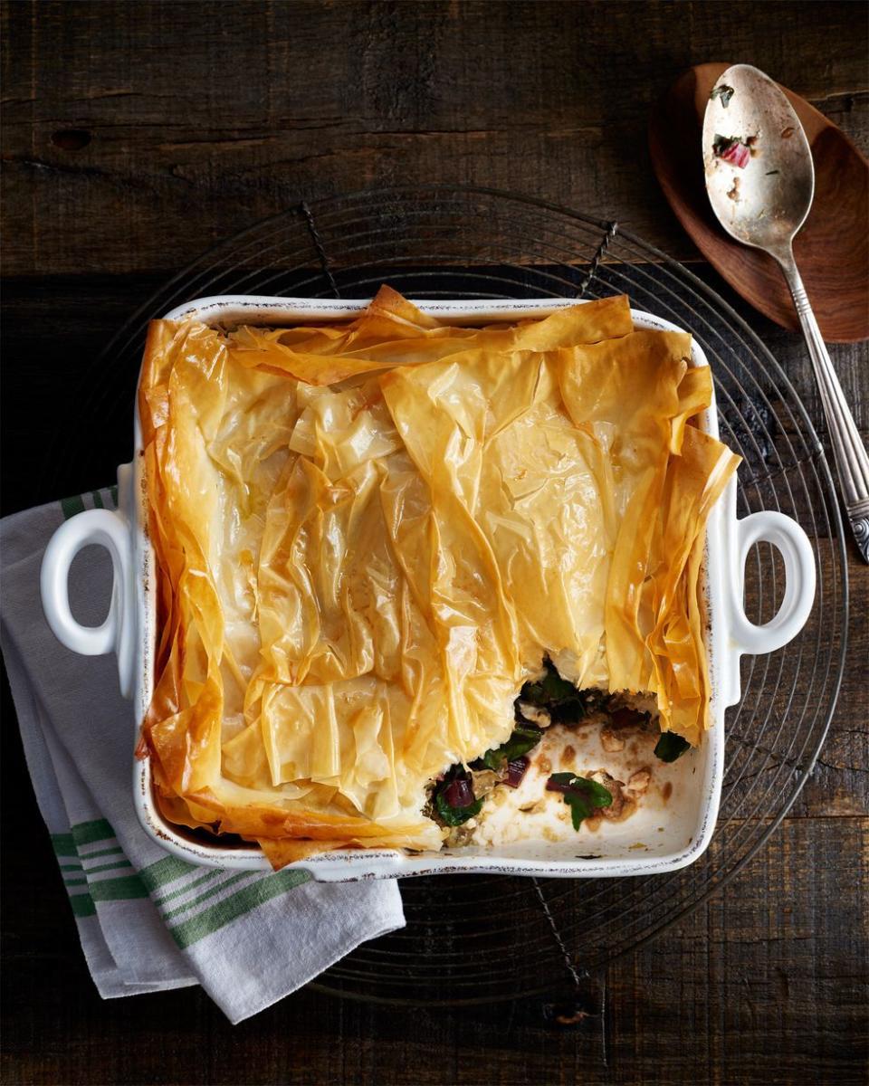 Swiss Chard and Lamb Bake