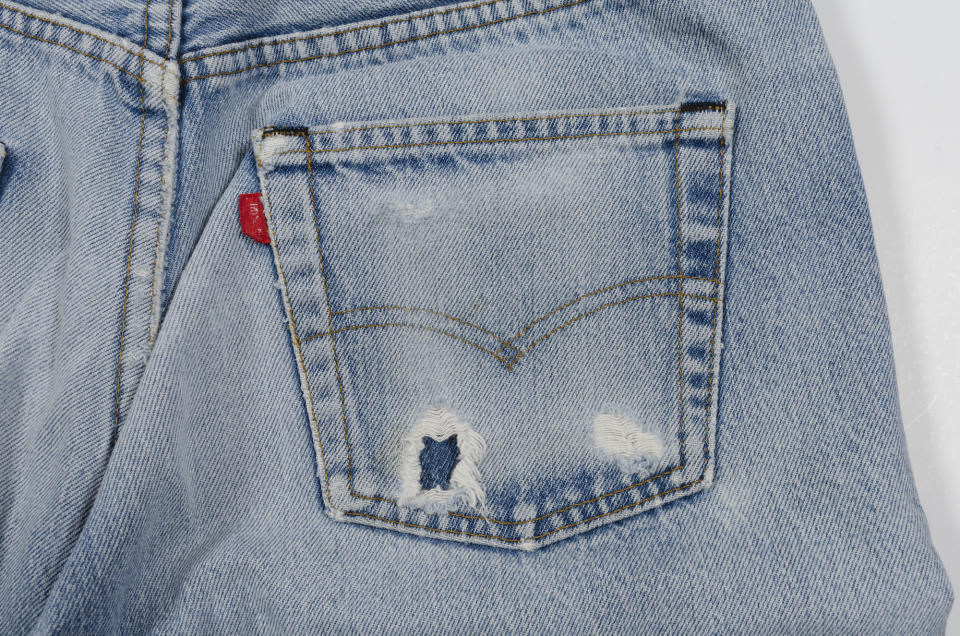 Details on a pair of jeans owned by Apple creator Steve Jobs / Levi’s Archive Image