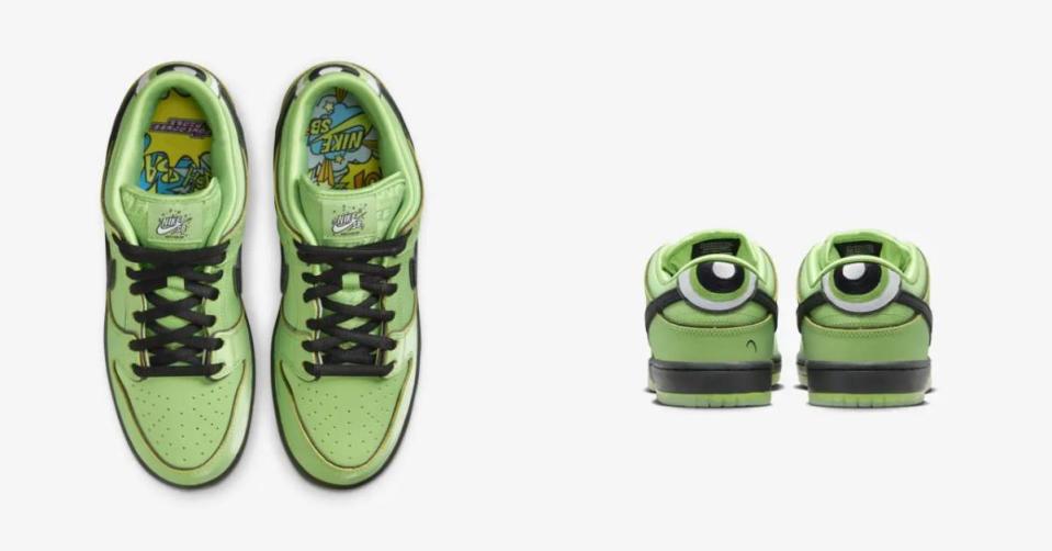 Nike SB Dunk低筒鞋Pro x 飛天小女警毛毛圖片來源：Nike官網