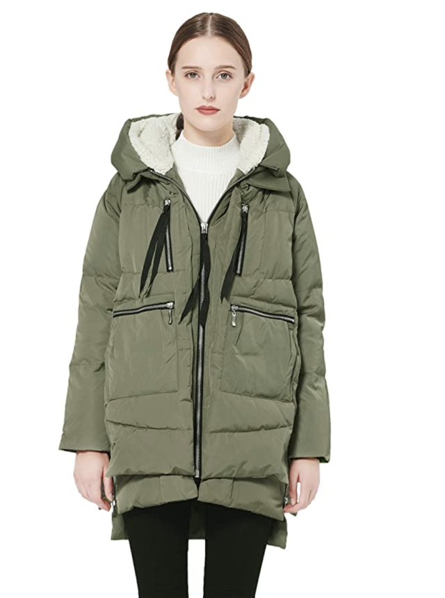Fudule Womens Hoodie Coat Plus Size Winter Warm Solid Parka Jacket Oversize Zipper Plush Overcoat Outerwear with Pocket 