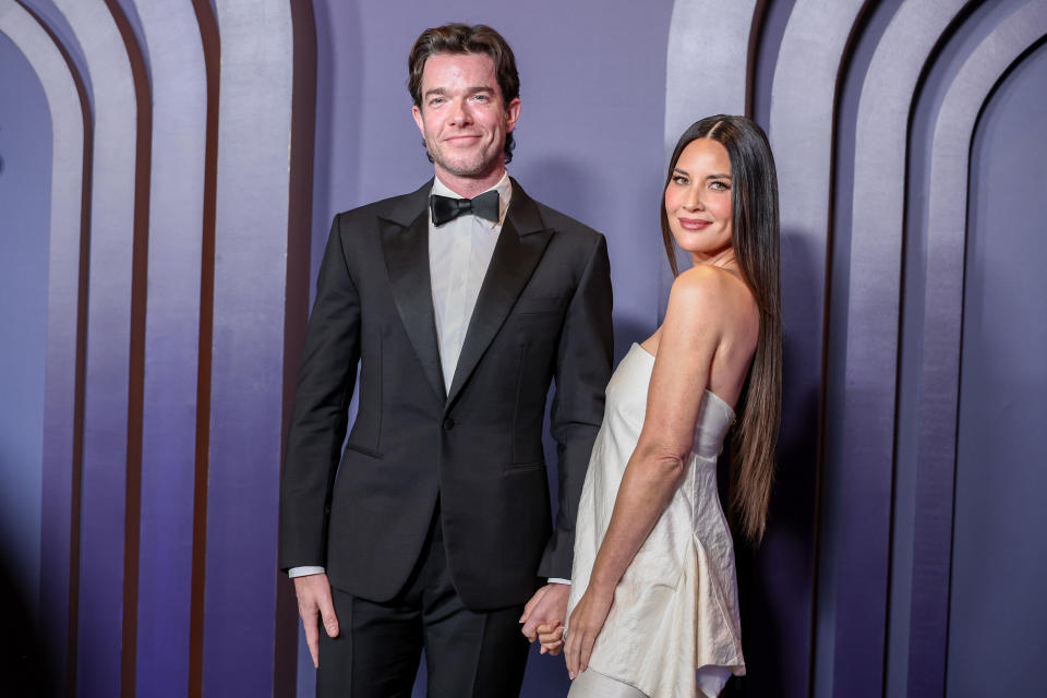 John Mulaney and Olivia Munn at the 14th Governors Awards held at The Ray Dolby Ballroom at Ovation Hollywood on January 9, 2024 in Los Angeles, California. (Photo by Christopher Polk/WWD via Getty Images)