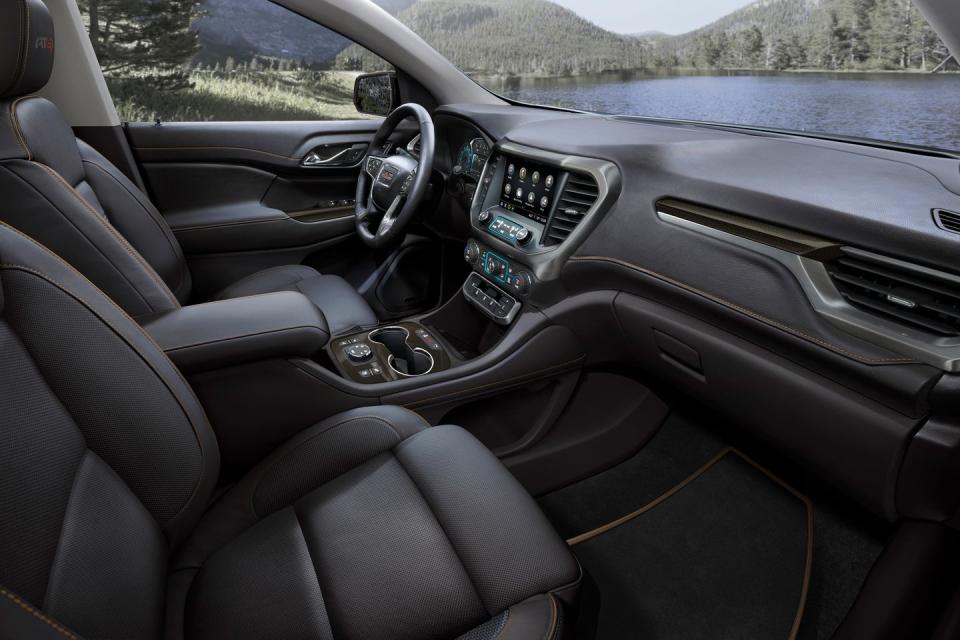 <p>The 2020 Acadia's new Electronic Precision Shift push-button shifter arrangement can be a cumbersome thing in practice, but it controls a slick new nine-speed automatic transmission that replaces the previous six-speed unit.</p>
