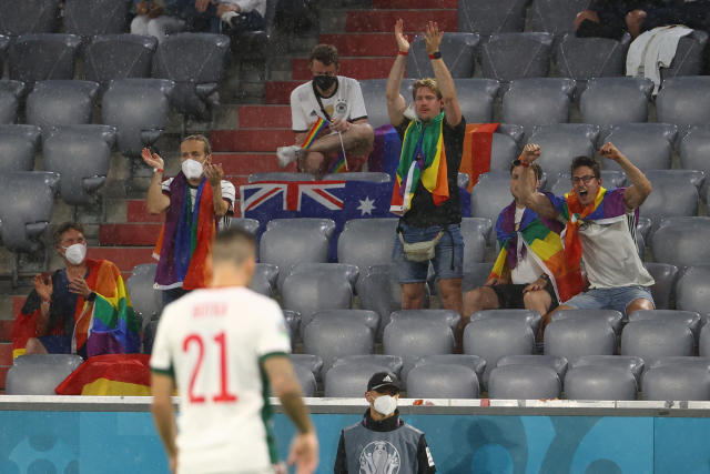 Rainbow Flags Blossom Outside Munich Soccer Arena After Sport Rejects LGBT  Protest Of Hungarian Law